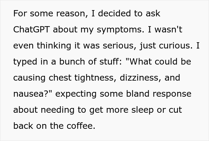 Person Vents About Their Symptoms To ChatGPT On A Whim, Ends Up Avoiding A Heart Attack