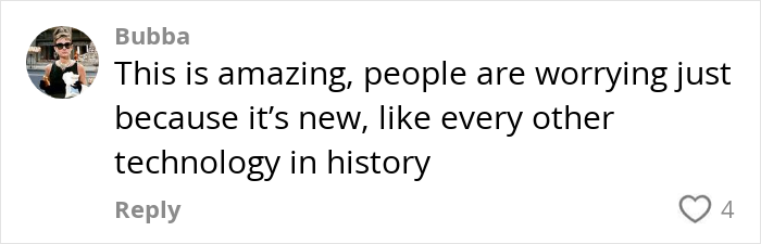 Comment from user Bubba expressing amazement about Google’s AI model creating realistic videos and reactions from people.