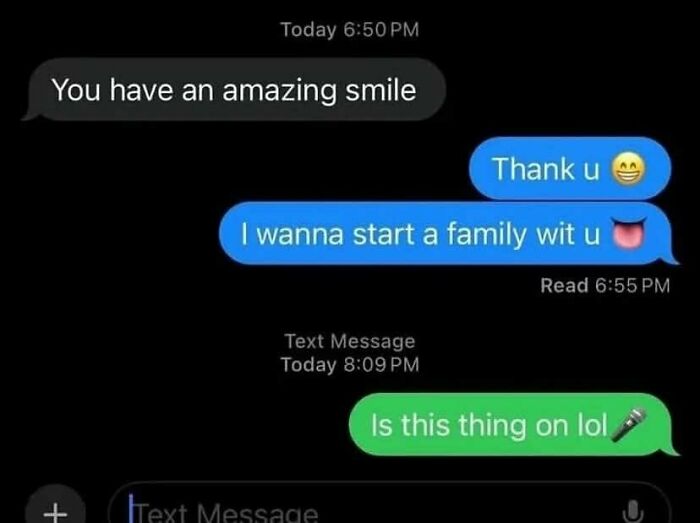 Text message exchange showing a funny conversation that made people go hmmm and share curious moments.